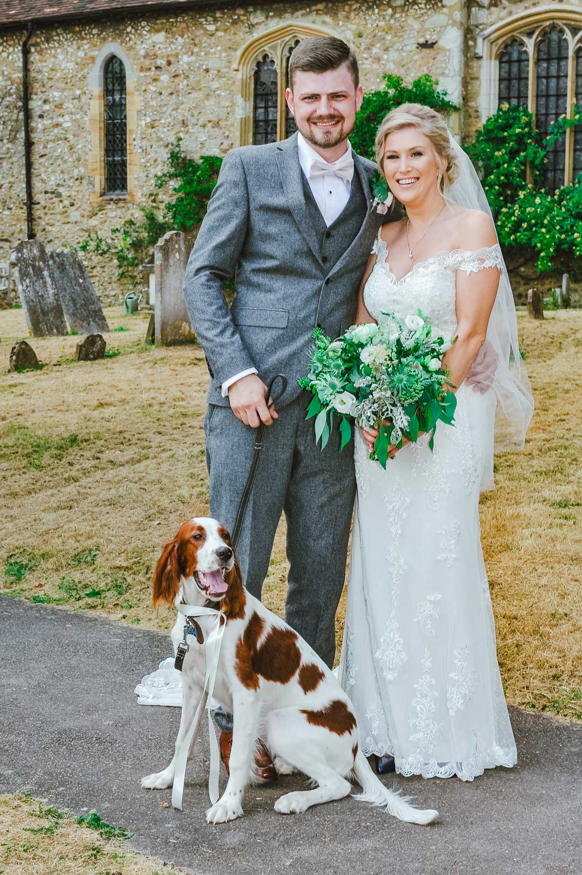 Bride & Groom with Dog