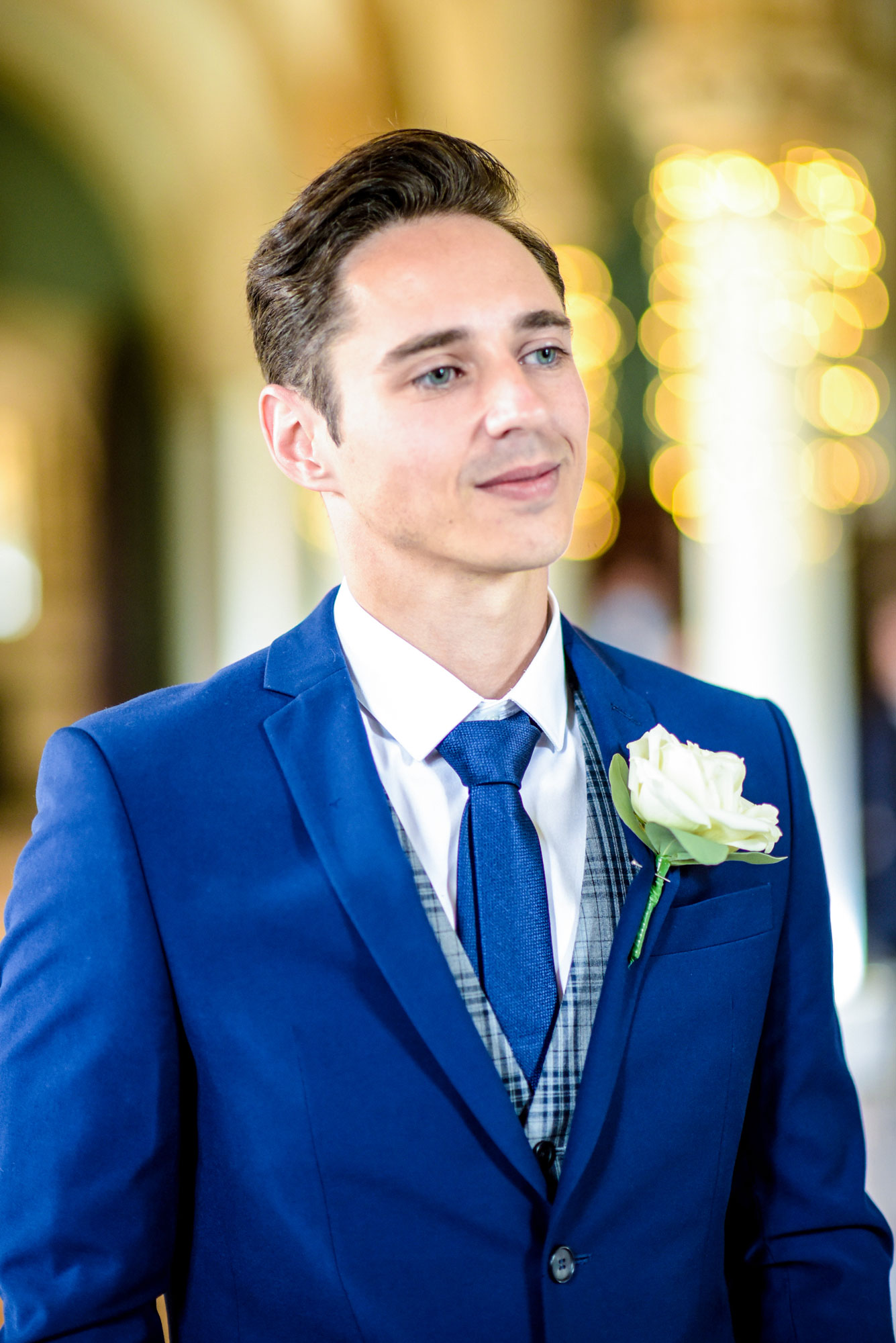 Grooms in Ceremony at Wedding Photo Wotton House