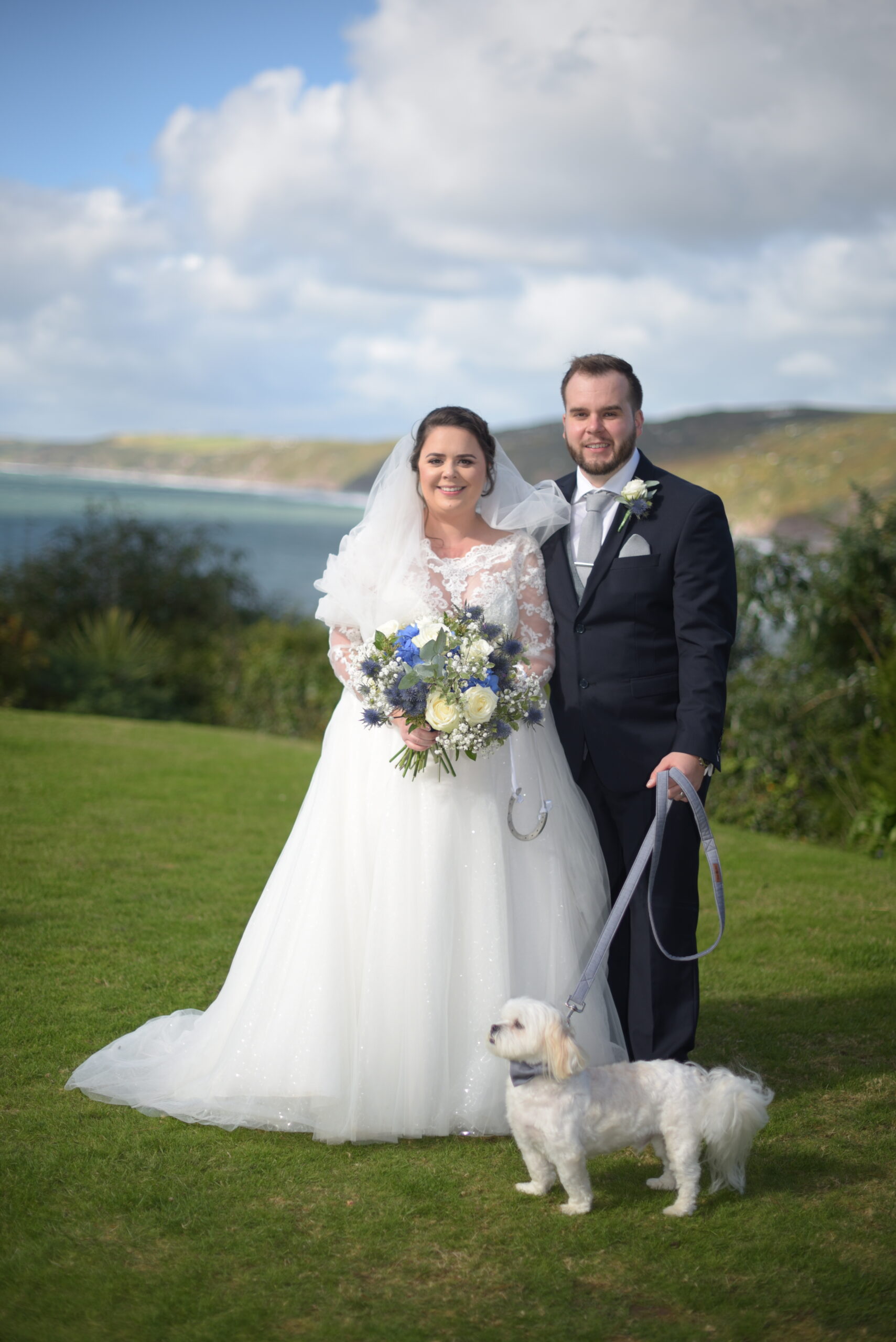 Wedding Photography with Pets Polhawn Fort