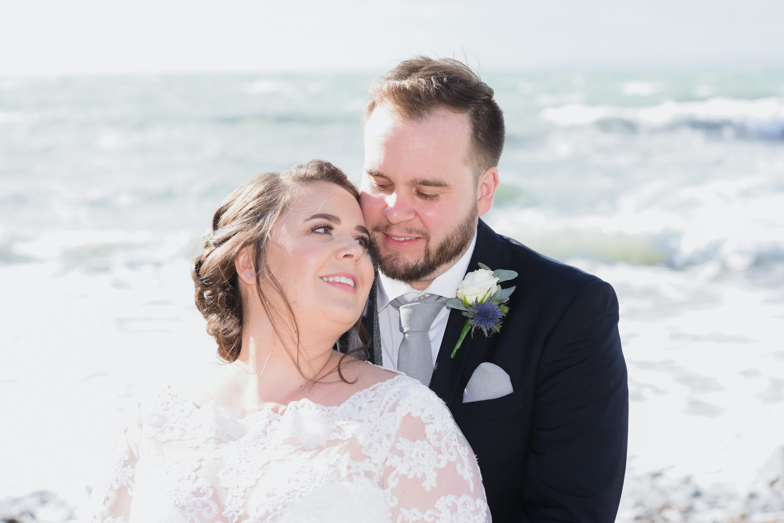 Wedding Photography on the Beach at Polhawn Fort