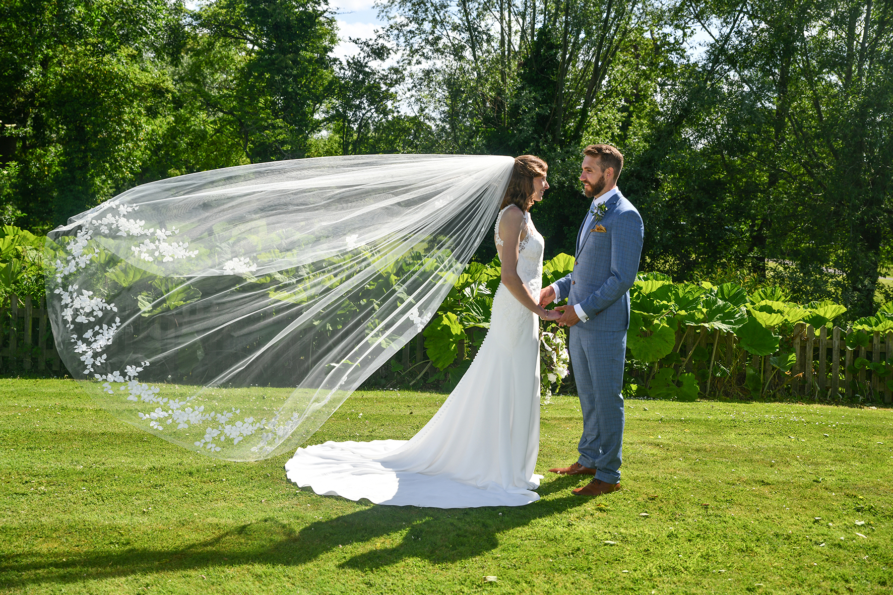 Wedding Photography in the garden at home