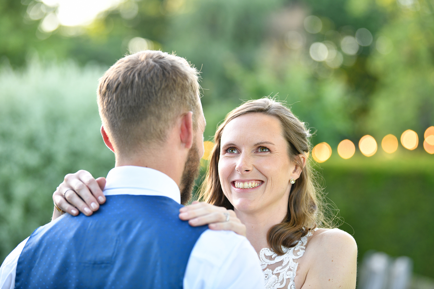 Wedding Photography in the garden at home