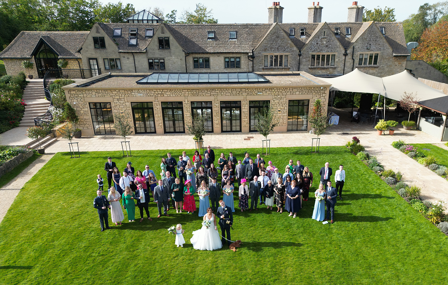 Drone Wedding Photography Drone Wedding Video The Pear Tree, Purton